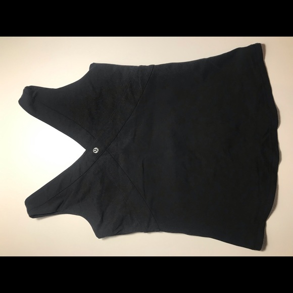 Lululemon W Wrap Yoga Workout Tank Black Sz 4/6 - Picture 4 of 4